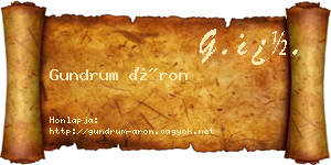 Gundrum Áron névjegykártya